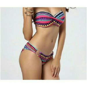 COPY - u Color Bandeau Bikini Set Colored S…